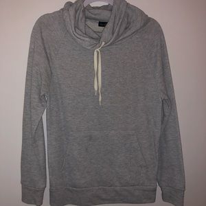 Grey Cowl-neck Sweatshirt